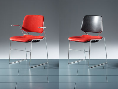 Nr. 760: MATRIX system stablestol er en elegant designet multifunktionel stol, som med sit specielle ergonomiske sde og rygudformning byder p optimal siddekomfort og en helt enestende stabletthed. Den lette, elegante stol har en stelstyrke (10 rs garanti), der gr den lige velegnet til brug i konferencelokaler, multisale, kantiner m.v. hvor inventaret tit er udsat for hrdhndet behandling. Fs i pp kunststof i 18 farver samt i helpolstret version ogs bagside ryg. Fs ogs med inderside polstret sde- eller sde/ryg pad. Stel i 11 mm forkromet massivstl eller i epoxy farver. Tilbehr som kobling, skriveplade h & v, trdkurv,stablevogn for 45 stk pp stole/eller 20 med polstring og p gulv 15 stk i pp. Ml stol: H: 82 cm., B: 49,5 ( 51,5 koblet), B: 65 (armstol), D: 52 cm.
Design: Thomas A Tolleson.