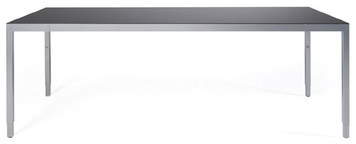 Nr. 1840: NaBT (Not a Big Thing) er et superenkelt bord. NaBT kan fs i mange ml og kan anvendes som borde, arbejdsborde, dobbelte arbejdspladser, call centre og store mdeborde. Bordpladen er i massiv laminat hvoraf kun 3 mm er optisk synligt og sledes gr i et med stlstellet.Farve p bordplade og stel er hvid, sort og stellet kan ogs fs med klar epoxy p det r stel. Ben 3,5 x 3,5 cm. Der standard bsninger for skjult kabelfring under bordpladen. Mod tillg kan leveres kabel og stik samt vertikal kabelfring. P strre borde kan leveres udskring med hngslet lg for kabler, stik, blyanter, lap-top og en integreret lampe svel som CPU holder er muligheder samt skuffekassetter p hjul.Hjde p bordene er flgende: fast hjde 74 cm eller stilbare fra 62 - 85 cm med 3 alternativer: Tryk knap i hvert ben, manuel drejespindel eller elektrisk indstilling. Ml p borde H x B :  80x80, 100x80, 120x80, 140x80 160x80, 180x80, 200x80, 220x80, 120x90,140x90, 160x90, 180x90, 200x90, 220x90, 100x100, 120x100, 140x100, 160x100, 180x100, 200x100, 220x100, 120x120,140x140,160x120, 200x120, 220x120,140x140, 160x140 cm. Med 2 delt plade: 180x140, 200x140, 220x140, 160x160, 180x160, 200x160 og 220x160 cm og ellers ogs specialml. Videreudbygning til strre mdeborde i fast hjde: Start modul, mellem modul og ende modul:140x100, 160x100, 220x100, 140x120, 160x120, 220x120, 140x140, 160x140, 220x140, 140x160, 160x160, 220x160 cm.

Design: Dirk Van Berkel